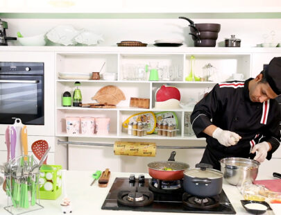 ته چین مرغ و بادمجان